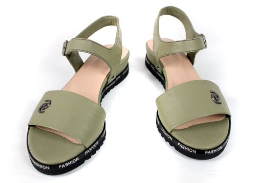 Isabella Cortez – sandale damă din piele naturală verde modern