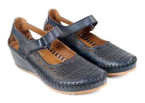 1237TKK – pantofi damă de vară din piele naturală maro