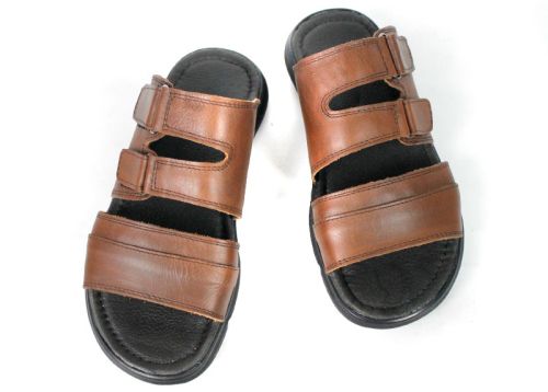 Papuci confortabili din piele naturală Rafael Cortez