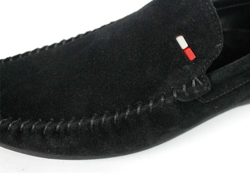 Mocasini casual bărbătești din velur natural negru