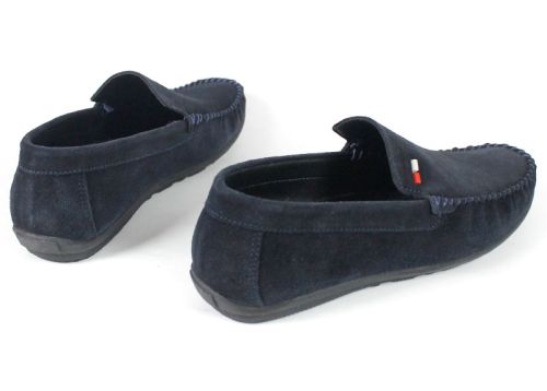 Mocasini bleumarin din velur natural Miro Classico
