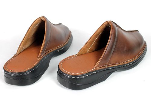 Comfort Drive – Saboți bărbătești din piele naturală maro