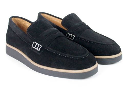 Women's Genuine Suede Loafers in Light Brown – Vero Lume