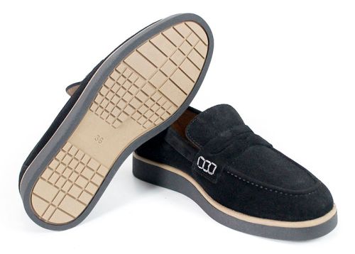 Women's Genuine Suede Loafers in Light Brown – Vero Lume
