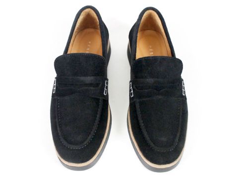 Women's Genuine Suede Loafers in Light Brown – Vero Lume