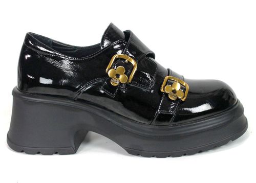 Pantofi premium damă Isabella Da Souza din piele naturală lăcuită