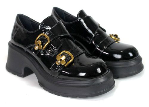 Isabella Da Souza – pantofi premium damă din piele naturală lăcuită cu platformă