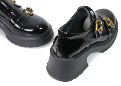 Isabella Da Souza – pantofi premium damă din piele naturală lăcuită cu platformă