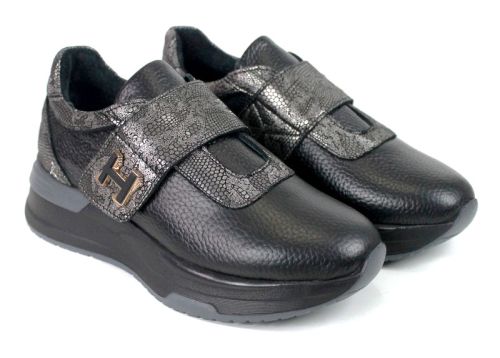 Sneakers damă Helena Monteiro din piele naturală texturată