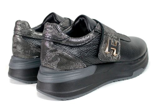 Marielle Voss – sneakers dama respirabili cu mesh și velur negri