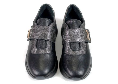 Marielle Voss – sneakers dama respirabili cu mesh și velur negri