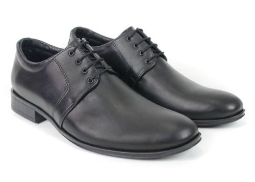 Pantofi formali barbatesti cu sireturi in negru - model Elegant Step