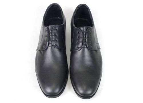 Pantofi formali barbatesti cu sireturi in negru - model Elegant Step