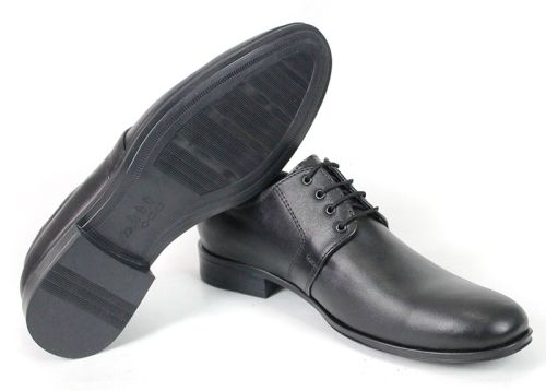Pantofi formali barbatesti cu sireturi in negru - model Elegant Step