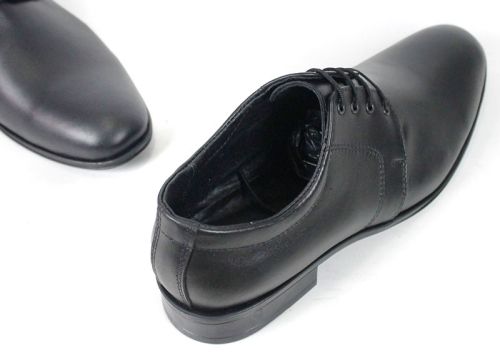 Pantofi formali barbatesti cu sireturi in negru - model Elegant Step