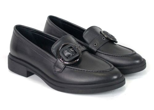Mocasini damă Giulia Bellini din piele naturală, negri