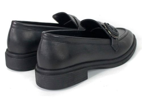 Mocasini damă Giulia Bellini din piele naturală, negri
