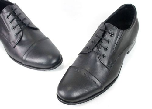 Pantofi Eleganți Bărbătești Lorenzo Marchetti din Piele Naturală Negri