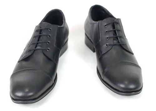 Pantofi Eleganți Bărbătești Lorenzo Marchetti din Piele Naturală Negri