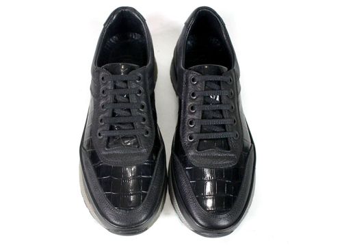Pantofi bărbătești negri din piele naturală la preț redus – Model Gerard