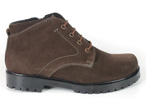 Ghete Clarks de damă Vert Élégant din piele întoarsă naturală maro închis