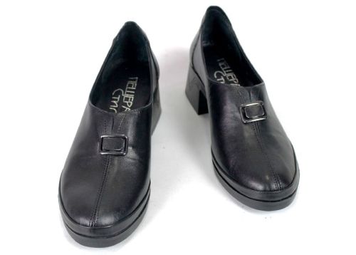 Pantofi casual de damă Alessia Romano din piele naturală negri