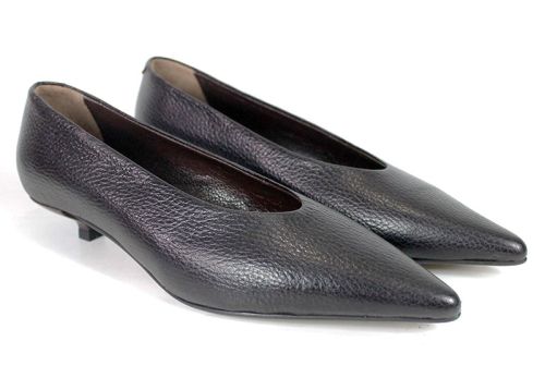 Valeria Santoro – Pantofi eleganți de damă din piele naturală maro închis