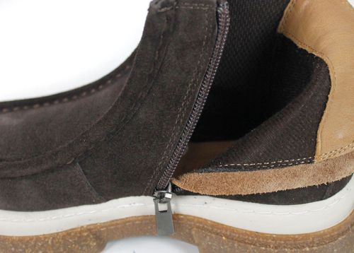 Botine maro închis de damă Mara Vellini cu talpă profilată