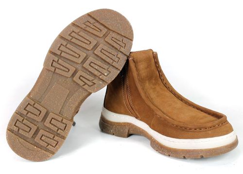Mara Vellini – Women's Light Brown Genuine Suede Ankle Boots