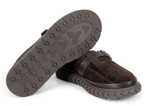 Lucia Ferrero women's brown genuine suede shoes with croc-embossed texture