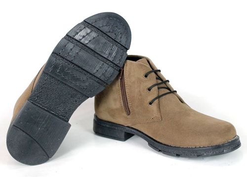 Siena Bellini – ghete tip chukka de damă din piele întoarsă naturală, culoare vizon