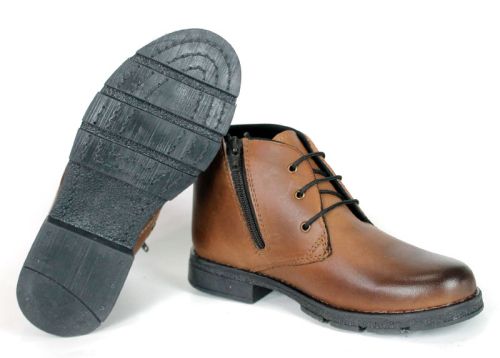 Siena Bellini – ghete tip chukka de damă din piele naturală maro deschis