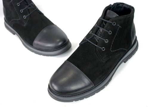Antonio Velasco Men's Chukka Boots – Black Genuine Suede and Leather