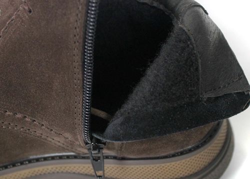 Lorenzo Vidal – ghete tip chukka pentru bărbați din piele întoarsă naturală maro închis