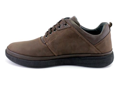 Pantofi casual bărbați cu șireturi în maro - Model Gerardo