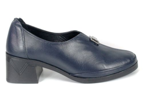 Pantofi de damă Alessia Romano din piele naturală bleumarin
