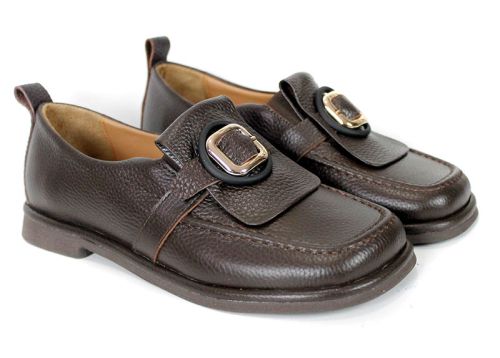Vittoria De Luca – pantofi premium de damă din piele naturală maro închis