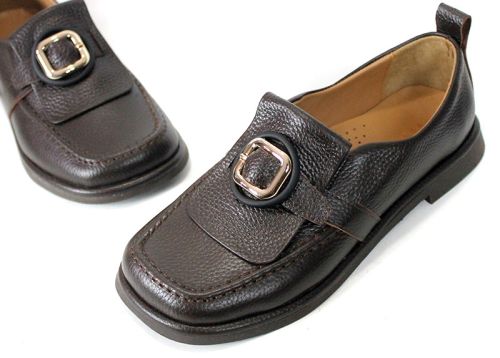 Vittoria De Luca – pantofi premium de damă din piele naturală maro închis