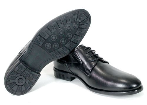 Pantofi negri eleganți pentru bărbați din piele naturală PESHTERA™