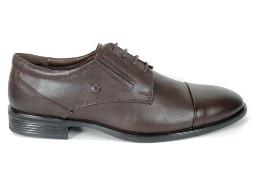 Luca Bernardi pantofi eleganți bărbați din piele naturală maro închis
