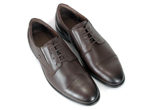 Luca Bernardi – pantofi eleganți pentru bărbați din piele naturală maro închis