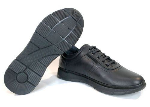 Nico Bellandi – pantofi casual pentru bărbați din piele naturală neagră