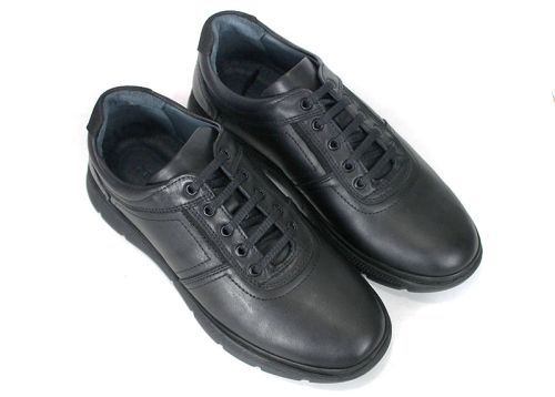 Nico Bellandi – pantofi casual pentru bărbați din piele naturală neagră