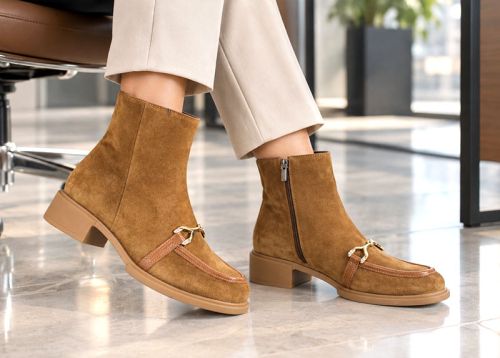 PESHTERA™ Eleganza ghete de damă din piele întoarsă naturală