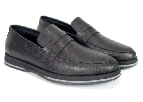 Enzo Marchelli – mocasini pentru bărbați din piele naturală neagră