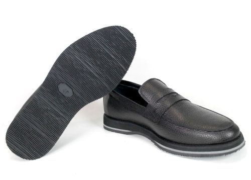 Enzo Marchelli – mocasini pentru bărbați din piele naturală neagră