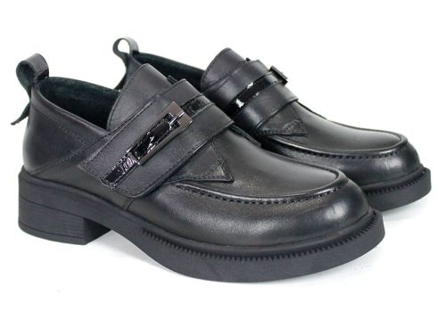 Bianca Rinaldi – pantofi loafer de damă din piele naturală neagră