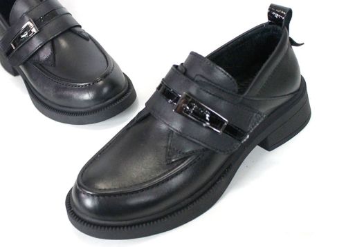 Bianca Rinaldi – pantofi loafer de damă din piele naturală neagră