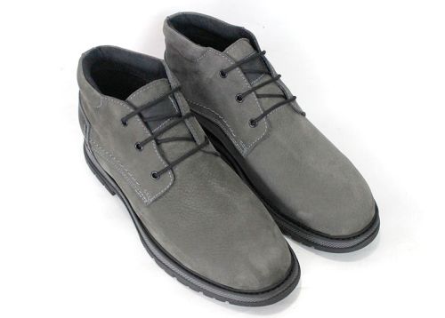 Bruno Salazar – Men's Chukka Boots in Grey Genuine Nubuck