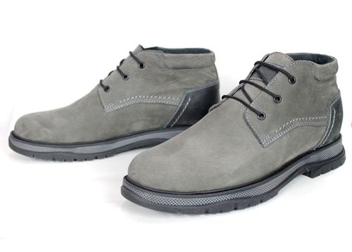 Bruno Salazar – Men's Chukka Boots in Grey Genuine Nubuck
